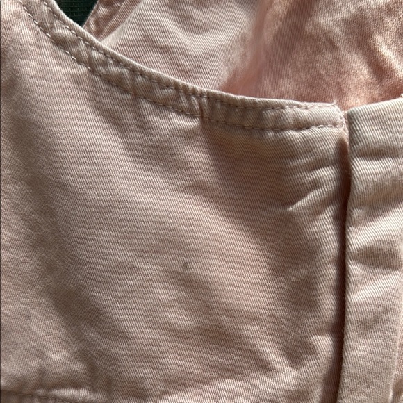 Honey Belle Blush Pink Overall Shorts - Picture 4 of 5